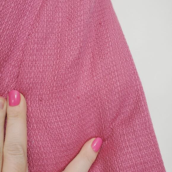 Vintage Merona | Linen Bubblegum Pink Three Button Front Blazer with Pockets - Picture 11 of 14